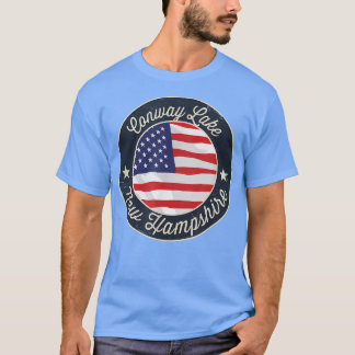 Camiseta Lago Conway - Patriótico New Hampshire Souvenir T-