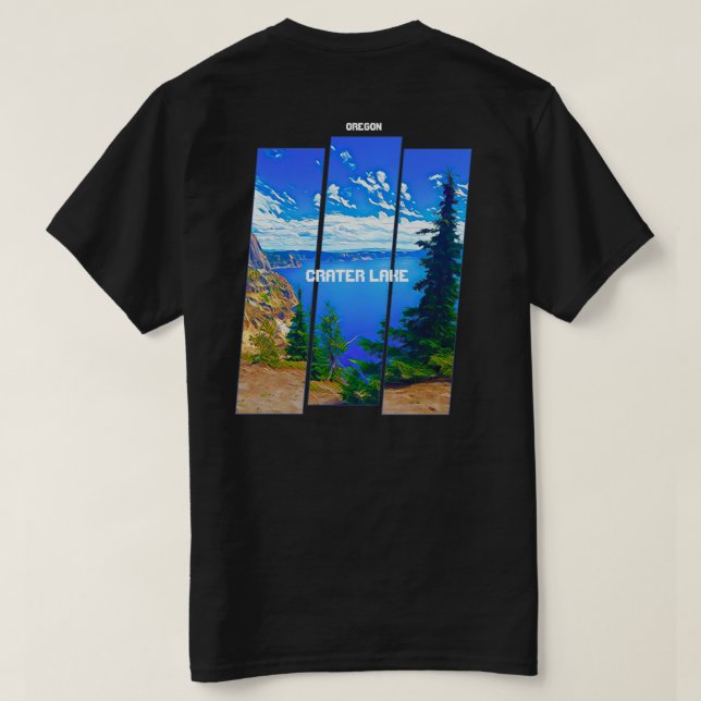 Camiseta Lago Crater de Christian (Verso do Design)