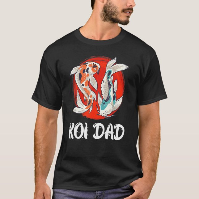 Camiseta Lago de Koi Pai Lago de Peixes Koi (Frente)
