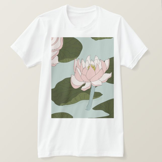 Camiseta Lago de lírio da China (Frente do Design)