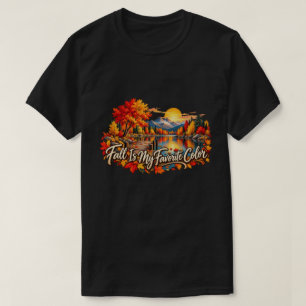 Camiseta Lago de Montanha de Outono - Paisagem de Outono