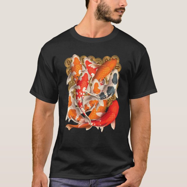 Camiseta Lago de Peixes Koi Bitcoin (Frente)