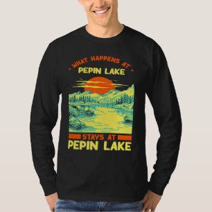 Camiseta Lago de Pepina "Camping Lake Vacing", Barco de pes