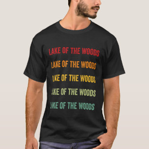 Camiseta Lago de Woods County Minnesota Rainbow Text De