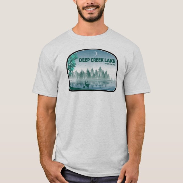 Camiseta Lago Deep Creek Maryland Veado (Frente)