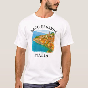 Camiseta Lago di Garda Italia Watercolor Vista