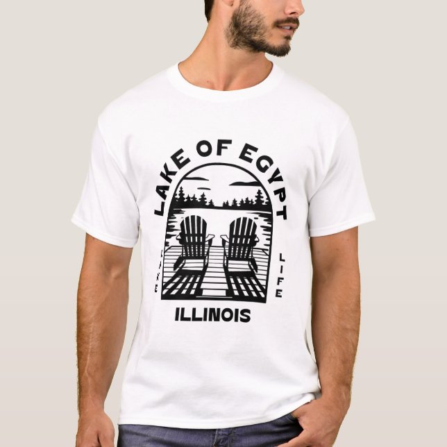 Camiseta Lago do Egito Illinois Exteriores Vintage (Frente)