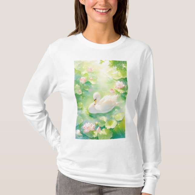 Camiseta Lago do Lótus Branco (Frente)