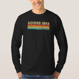 Camiseta Lago Dourado Wisconsin Pesca Acampamento Verão