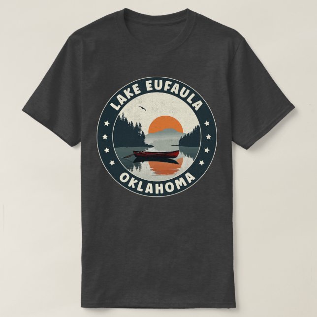 Camiseta Lago Eufaula Oklahoma Sunset (Frente do Design)