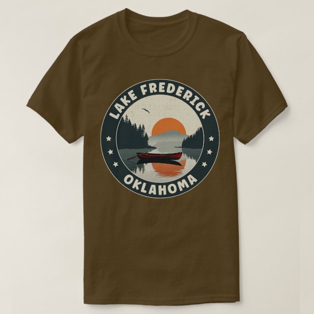 Camiseta Lago Frederick Oklahoma Sunset (Frente do Design)