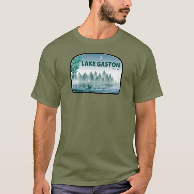 Camiseta Lago Gaston North Carolina Virginia Deer (Frente)