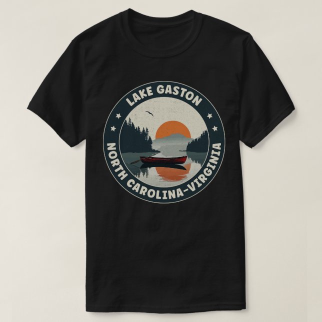 Camiseta Lago Gaston North olinaVirginia (Frente do Design)