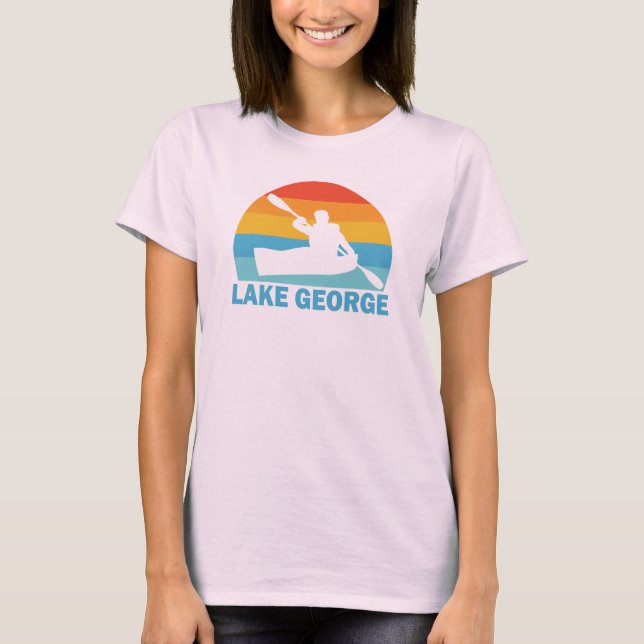 Camiseta Lago George New York Kayak (Frente)