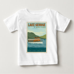 Camiseta Lago George, Nova York Vintage Boat