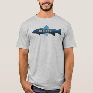 Camiseta Lago Glenville North Carolina Peixes