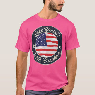 Camiseta Lago Glenville - Patriótico Carolina do Norte Souv
