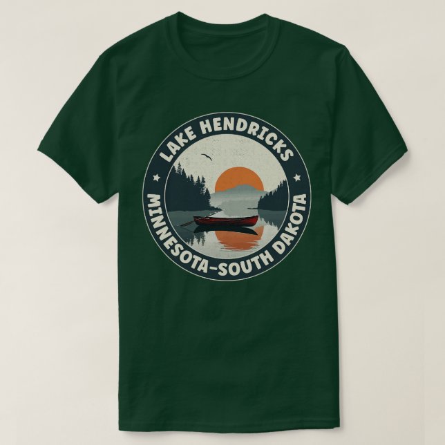 Camiseta Lago Hendricks MinnesotaDakota do Sul (Frente do Design)
