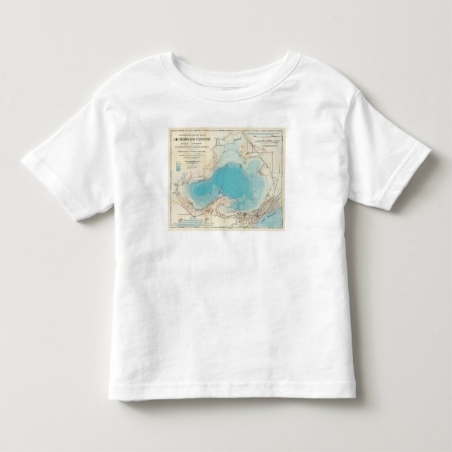 Camiseta Lago hidrográfico Mendota do mapa (Frente)