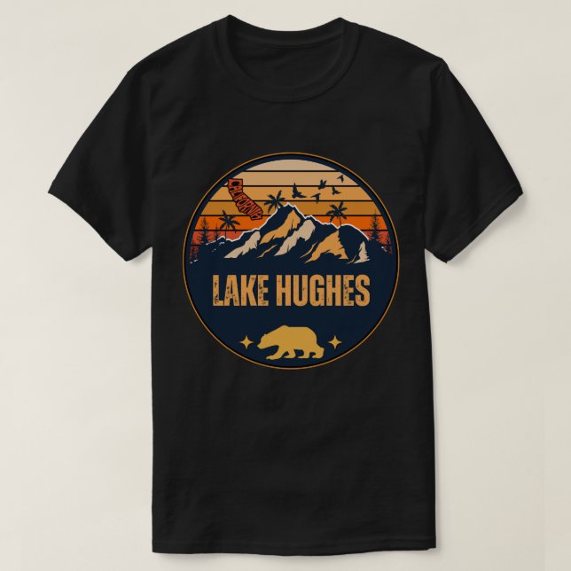 Camiseta Lago Hughes, Califórnia (Frente do Design)
