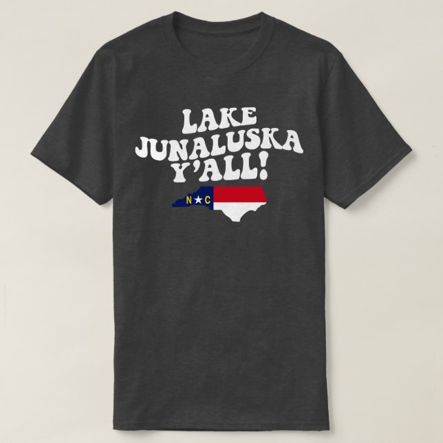 Camiseta Lago Junaluska North olina NC Flag Cute Southern (Frente do Design)