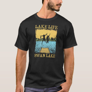 Camiseta Lago Life Swan Natação em Montana Swimmer Campi