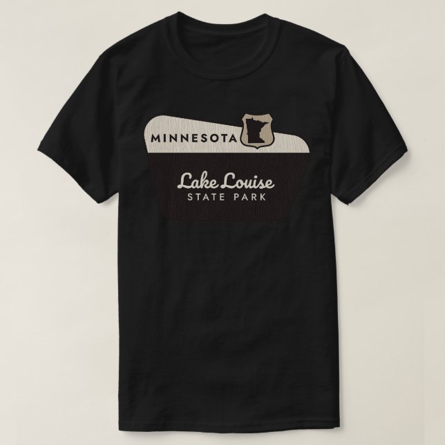 Camiseta Lago Louise State Park Minnesota - Sinal de boas-v (Frente do Design)