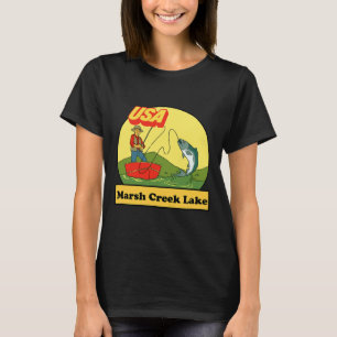 Camiseta Lago Marsh Creek da Pensilvânia - Pesca Retro dos