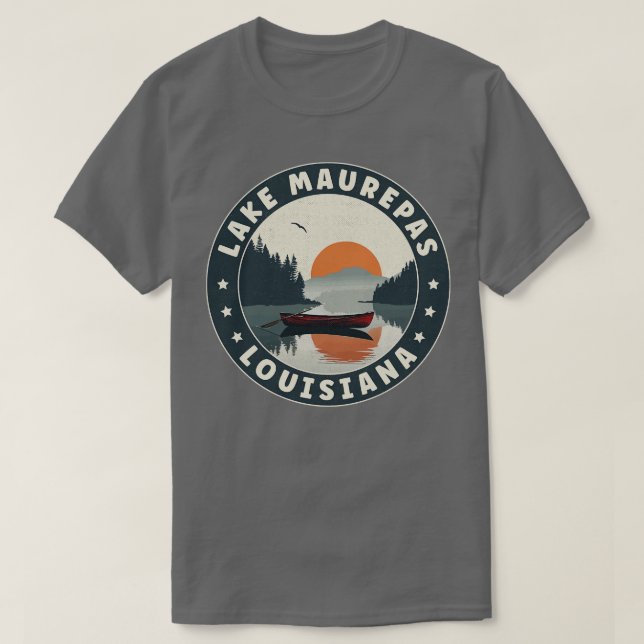 Camiseta Lago Maurepas Louisiana Sunset TShirt (Frente do Design)