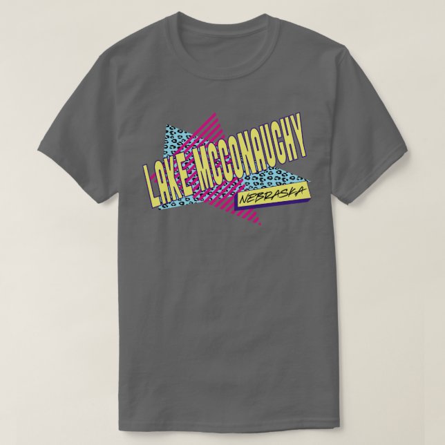 Camiseta Lago McConaughy Nebraska Pride 90s Vintage Ninetie (Frente do Design)