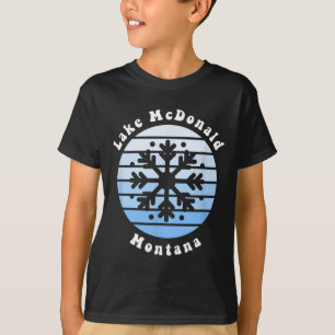 Camiseta Lago Mcdonald Montana Snowflake Christmas Winter S