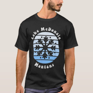 Camiseta Lago Mcdonald Montana Snowflake Christmas Winter S