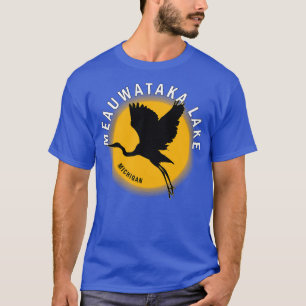 Camiseta Lago Meauwataka em Michigan Heron Sunrise