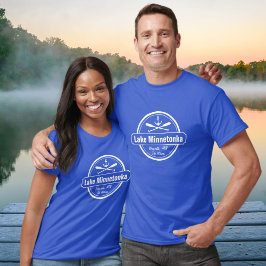 Camiseta Lago Minnetonka Minnesota âncora cidade e nome