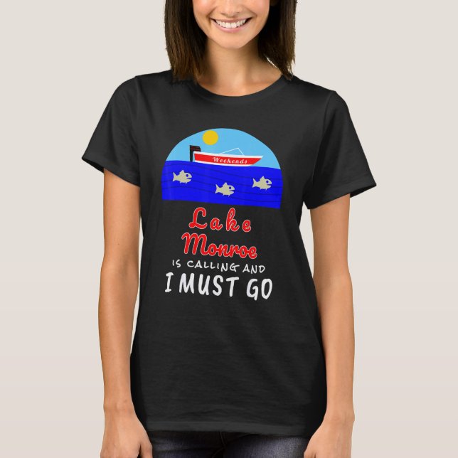 Camiseta Lago Monroe Indiana Souvenir (Frente)