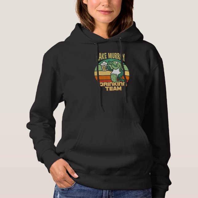 Camiseta Lago Murray Bebendo Equipe Engraçada Pesca de Cerv (Frente)