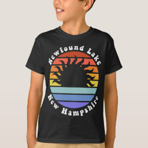 Camiseta Lago Newfound New Hampshire Nascer do Sol Férias e