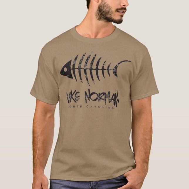 Camiseta Lago Norman LKN North Carolina Fishbone Gift (Frente)