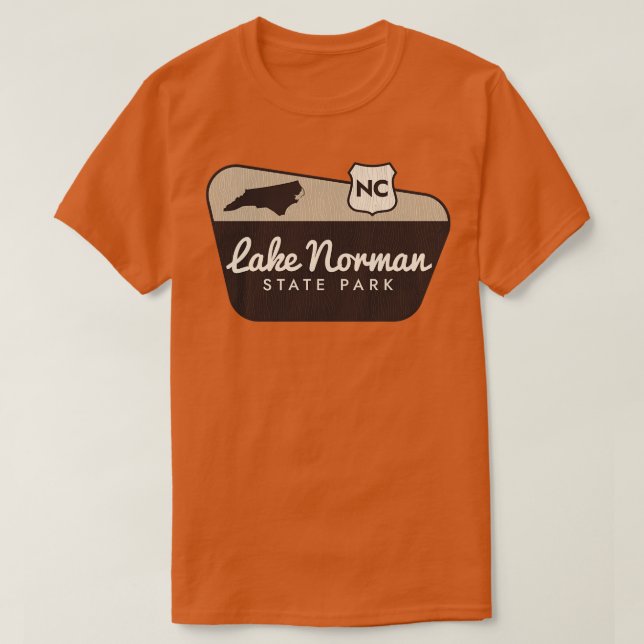 Camiseta Lago Norman State Park North olina - Sinal de boas (Frente do Design)
