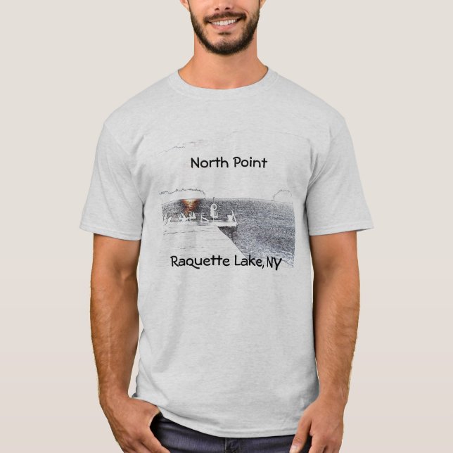 Camiseta Lago north Point Raquette, NY (Frente)