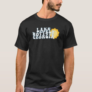 Camiseta Lago Nottely Georgia GA Retro Wavy Family Férias