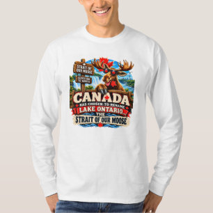 Camiseta Lago Ontário Agora É O Estreito do Nosso Alce Engr