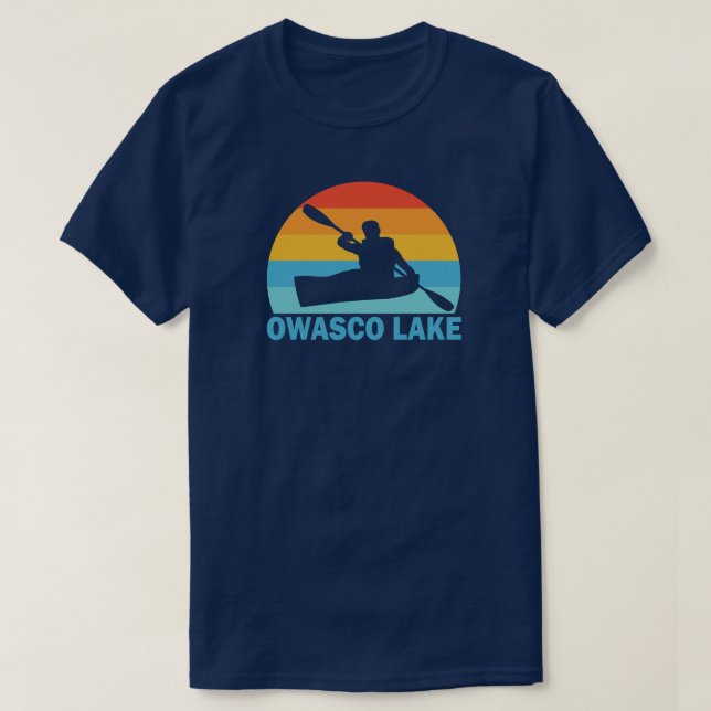 Camiseta Lago Owasco Nova York Caiaque (Frente do Design)