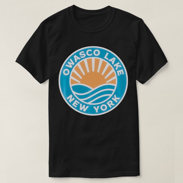 Camiseta Lago Owasco, Nova York Owasco (Frente do Design)