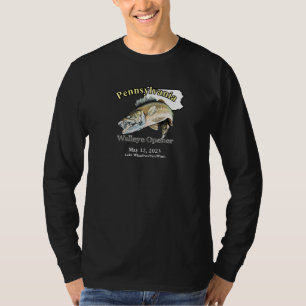 Camiseta Lago Personalizado/Data Pensilvânia Walleye Opener