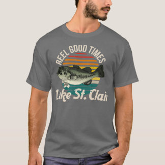 Camiseta Lago Rua Clair Reel Good Lagos Pescador Vint