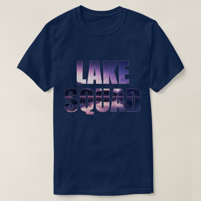 Camiseta Lago Squad Dock Sunset Wakeboarder  (Frente do Design)