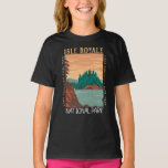 Camiseta Lago Superior do Parque Nacional Isle Royale<br><div class="desc">Isle Royale vetor trabalho de arte design. O parque é constituído por Isle Royale e centenas de ilhas adjacentes,  assim como pelas águas circundantes do lago Superior,  no estado de Michigan.</div>