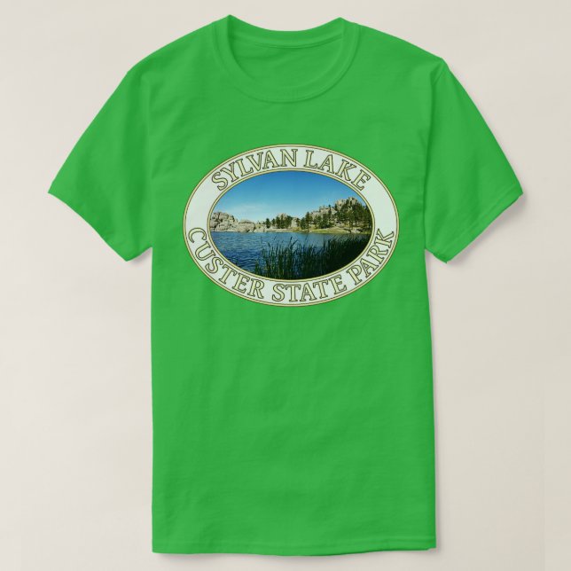 Camiseta Lago Sylvan no Parque Estadual de Custer, em Dakot (Frente do Design)