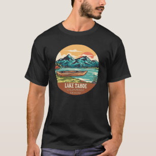 Camiseta Lago Tahoe Barco de Pesca Emblem